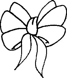 231x268 Printable Christmas Coloring Page Fancy Bow