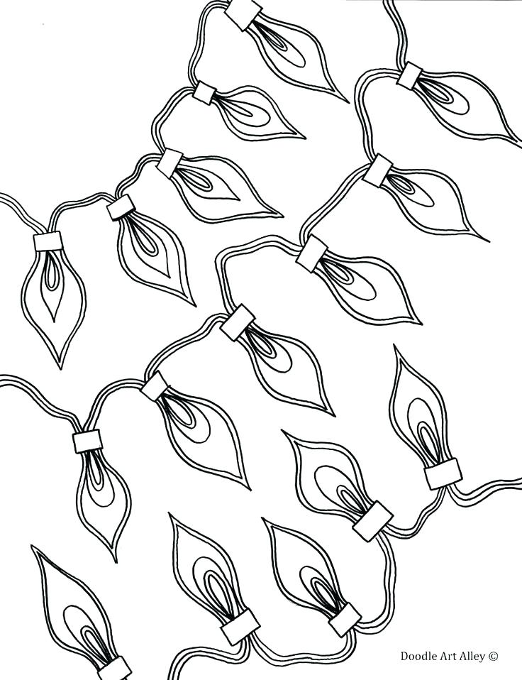 736x958 Christmas Bulb Coloring Page Bulb Coloring Page Light Tree Light