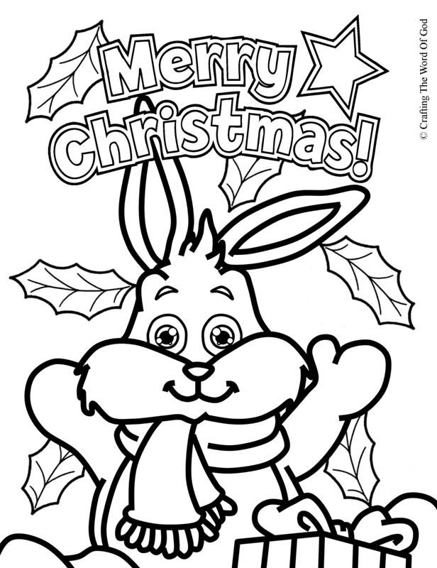 616x800 Christmas Bunny Coloring Page Christmas Crafts