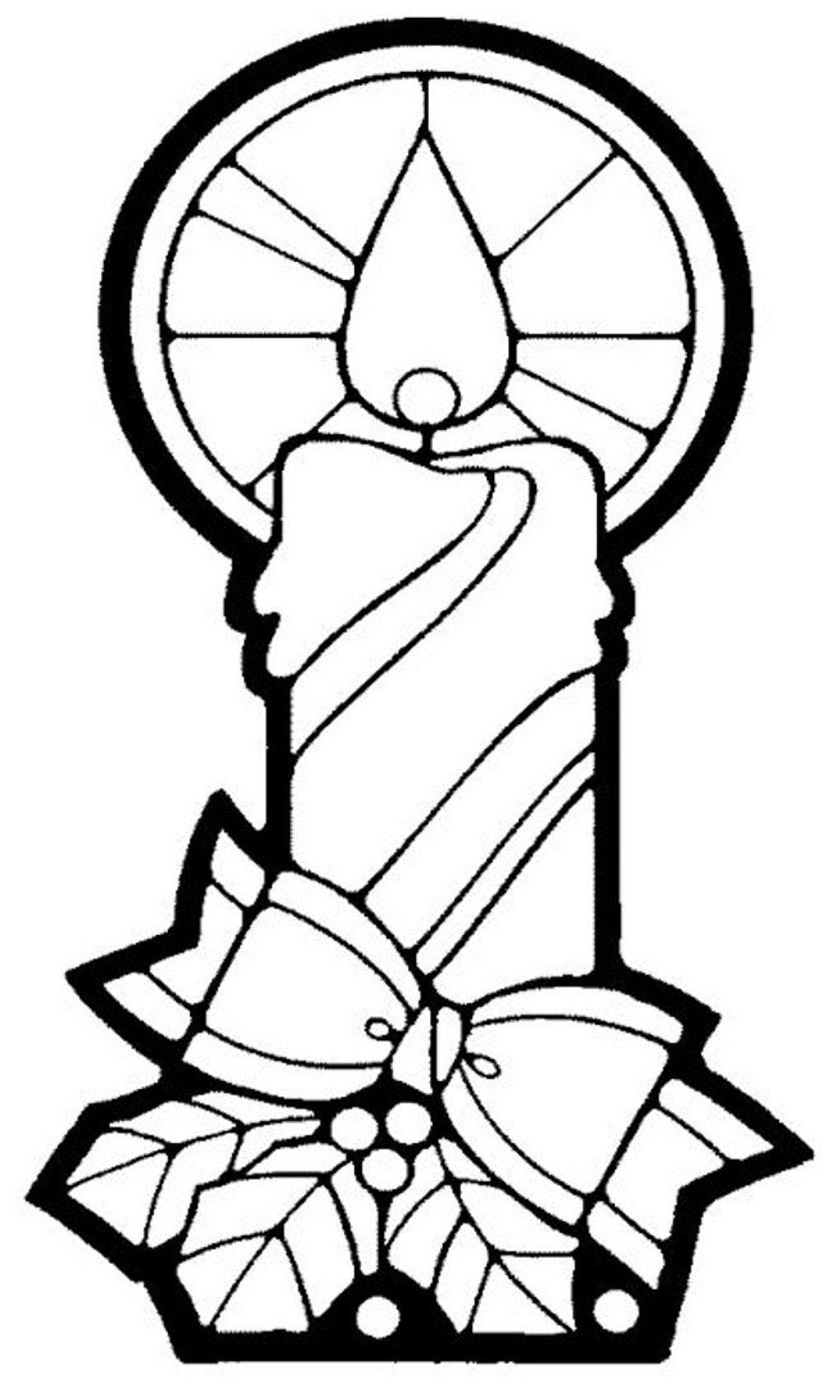 1020x1700 Candle Coloring Page