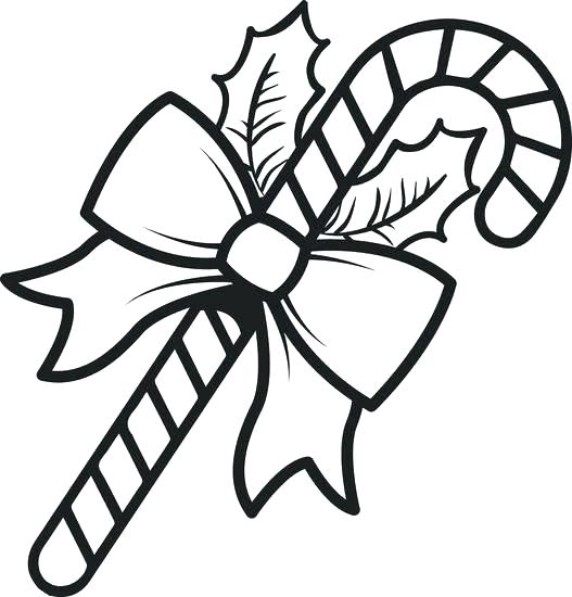 527x550 Christmas Candy Coloring Pages Gingerbread House With Candy Cane