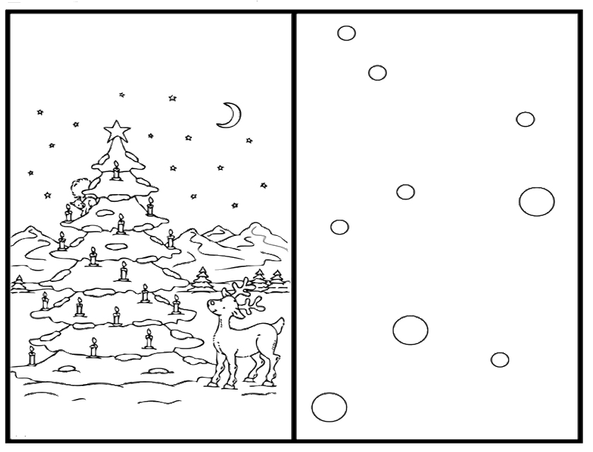 837x638 Christmas Card Colouring] Christmas Tree Coloring Pages