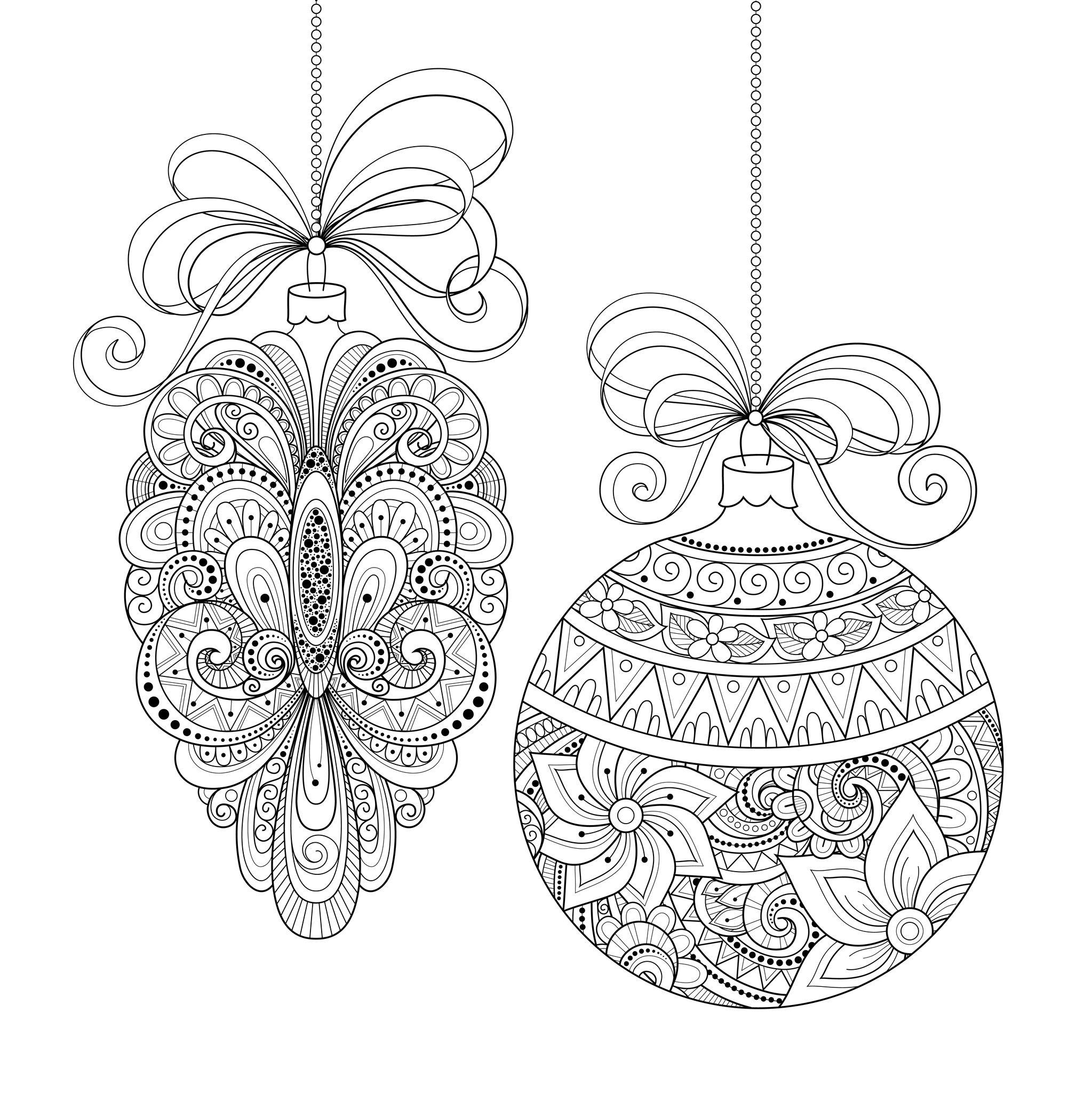2047x2049 Adult Coloring Pages Christmas Card Download