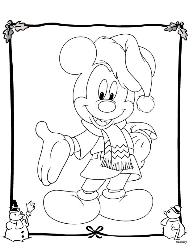 Christmas Cartoon Characters Coloring Pages