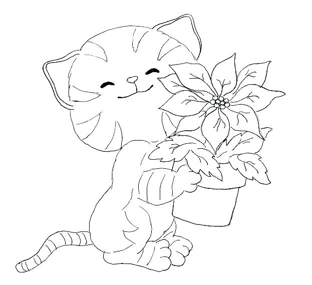 623x569 Christmas Cat Coloring Pages Cat Coloring Pages Cat Coloring Pages