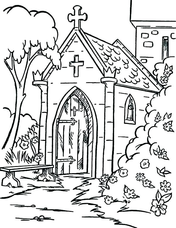 600x777 Church Coloring Pages