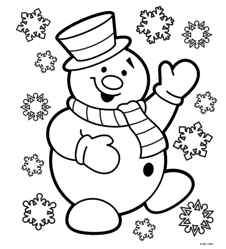 768x845 Christmas Coloring Pages Free