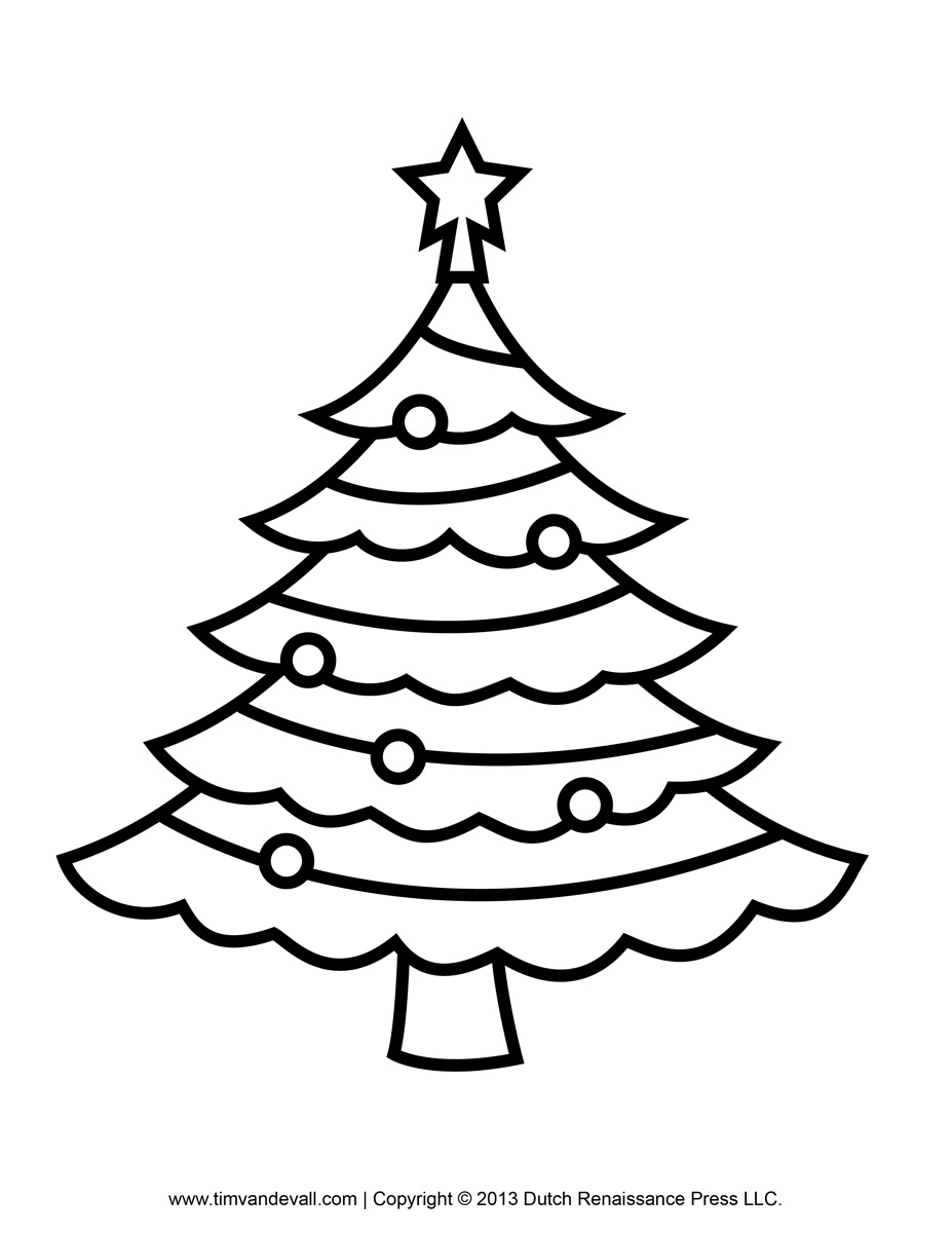 927x1200 Printable Paper Christmas Tree Template And Clip Art