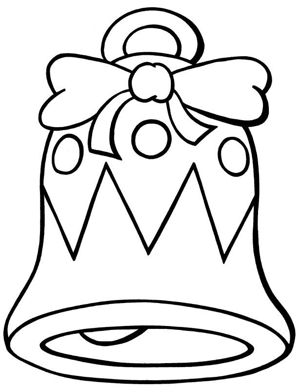 617x800 Bell Pictures To Color Bell Coloring Page Free Christmas Coloring