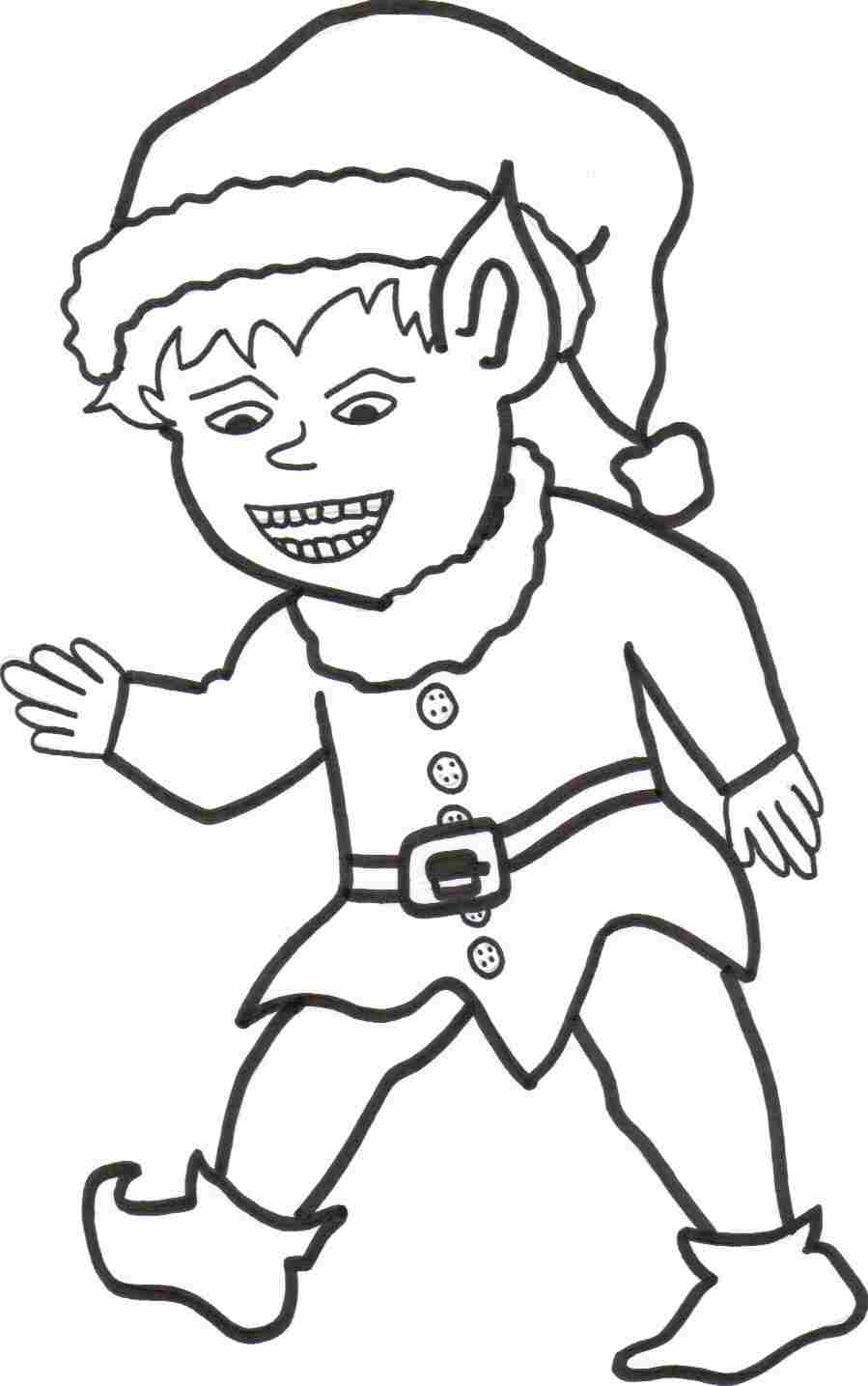899x1435 Elf Coloring Sheets