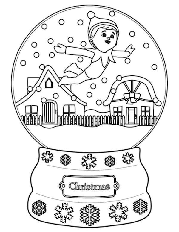 600x775 Christmas Coloring Pages Elves, Shelves And Free