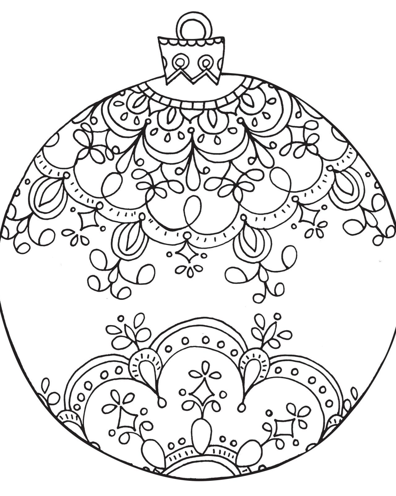 1280x1600 Christmas Ornaments Coloring Pages