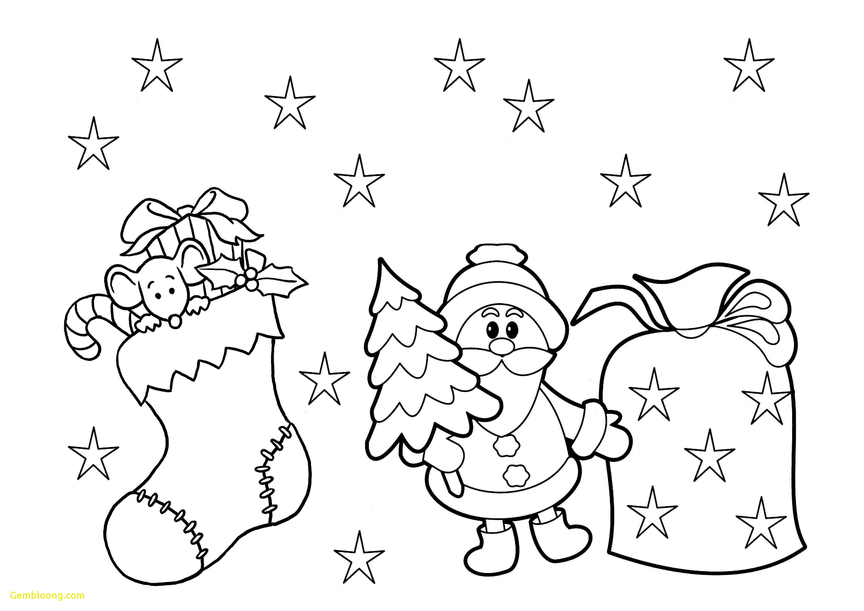 3508x2480 Easy Toddler Christmas Coloring Pages 5501 For Preschoolers