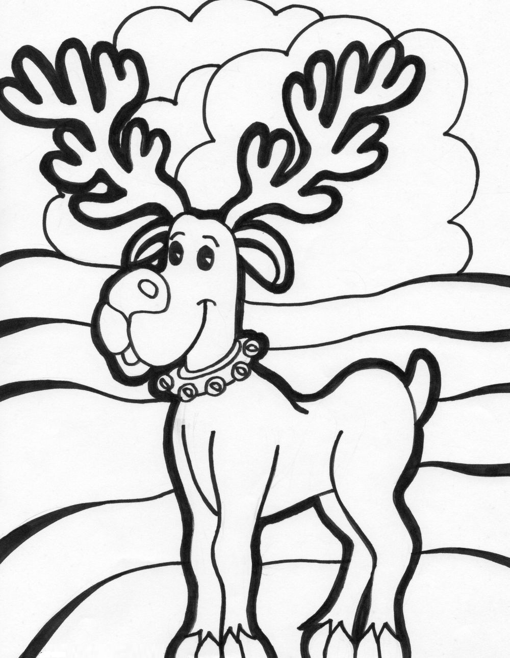 1000x1291 Reindeer Christmas Coloring Pages For Preschoolers 2013