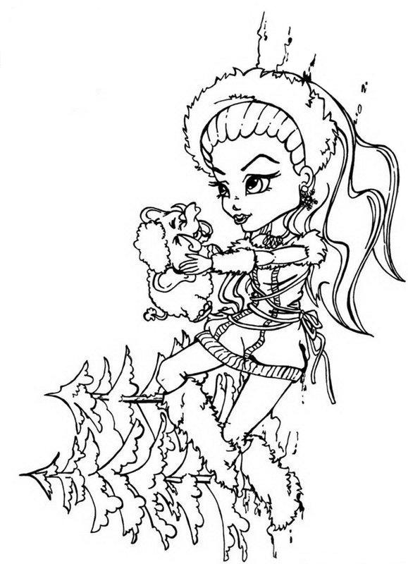 579x800 Monster High Christmas Coloring Pages Abbey Bominable Monster High