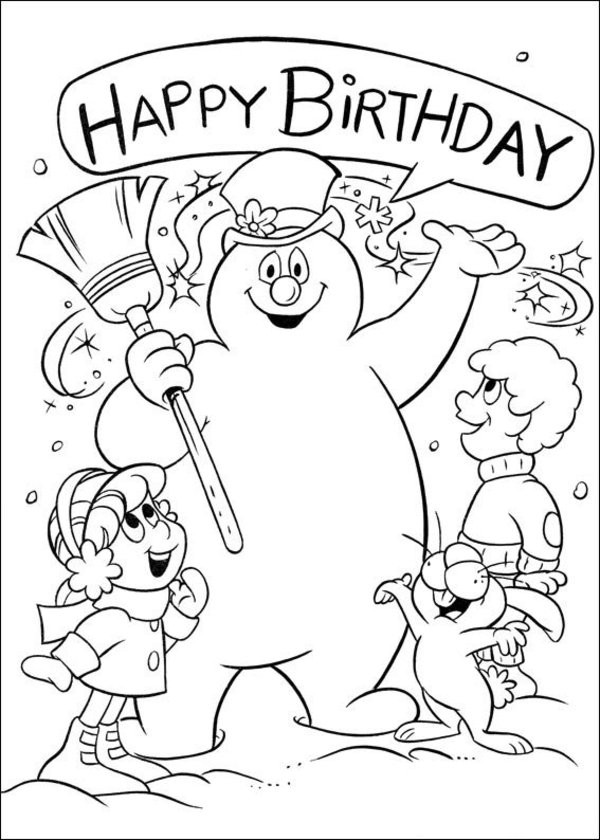 600x840 Frosty The Snowman Christmas Coloring Pages