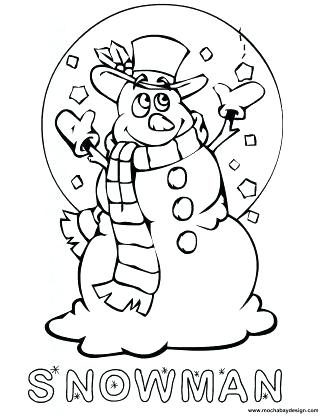325x420 Christmas Snowman Coloring Pages Coloring Sheet Of Kids