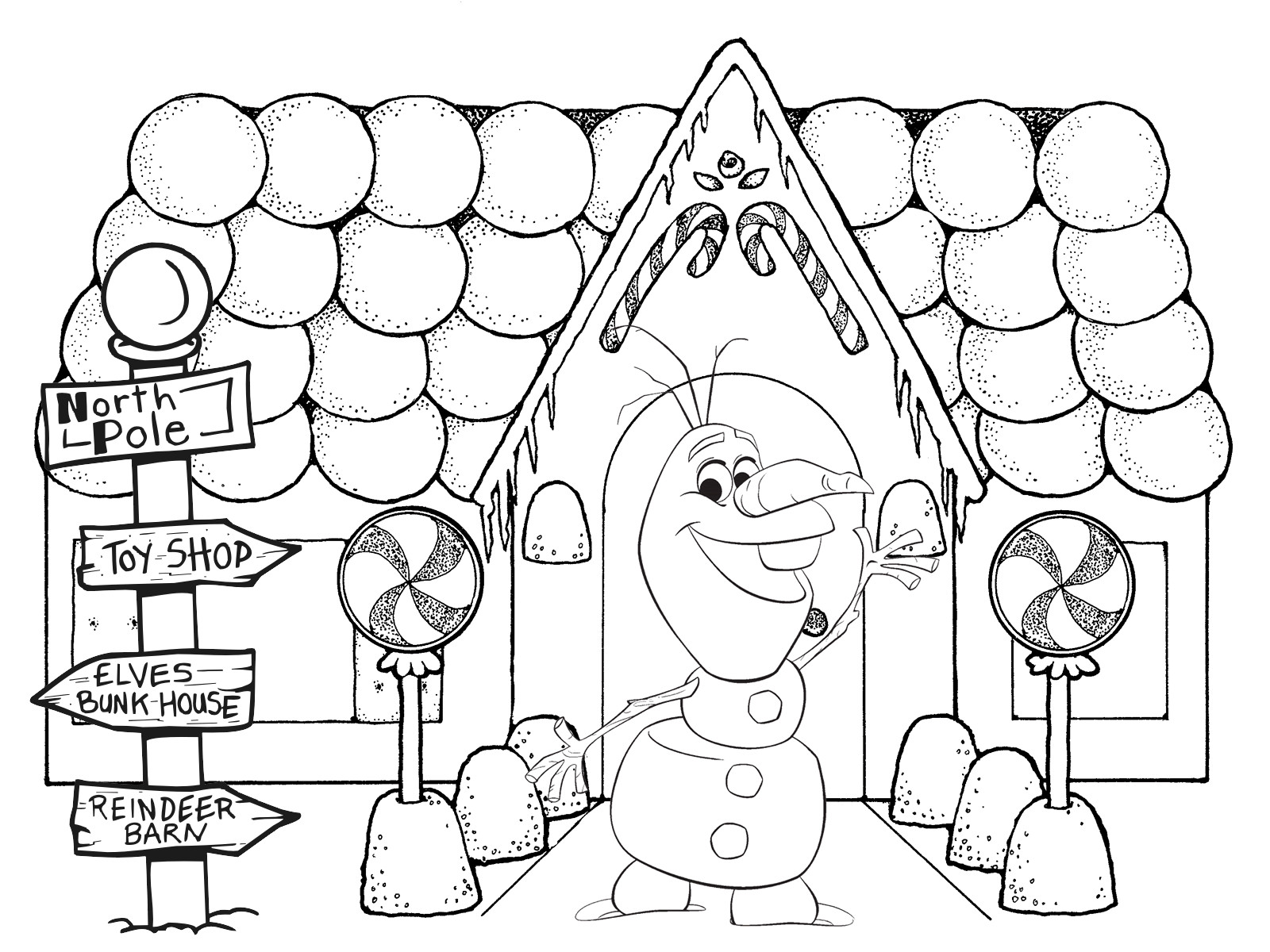 Christmas Coloring Pages Gingerbread House