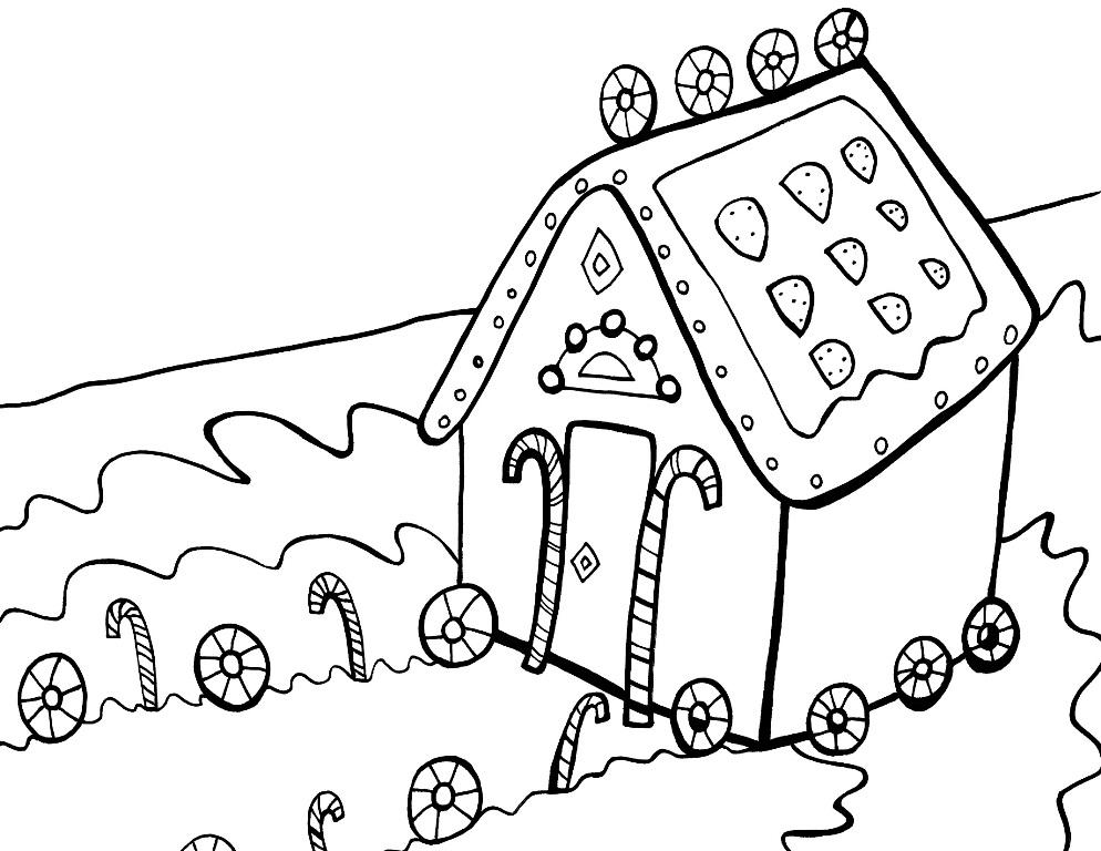 994x768 Christmas Coloring Pages Gingerbread House 537759