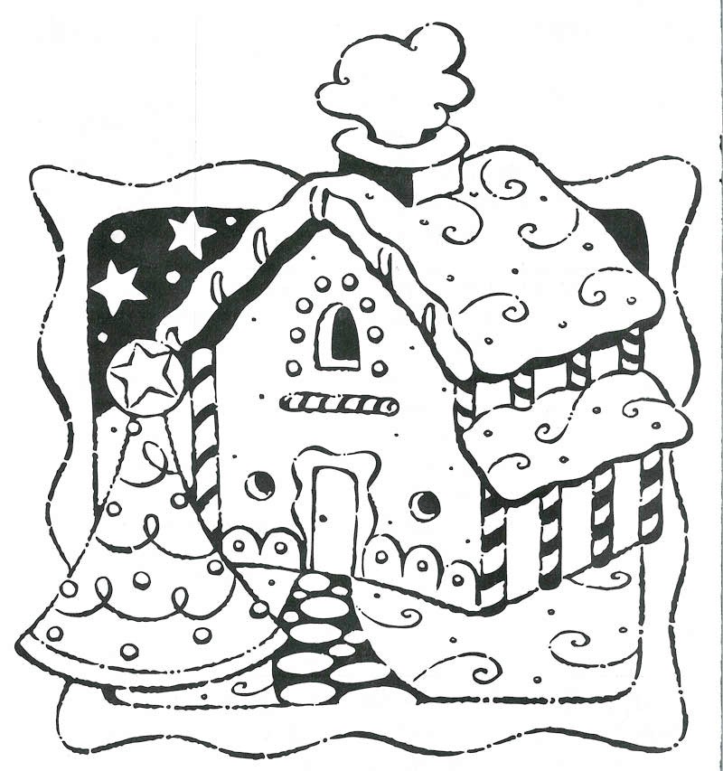 800x853 Gingerbread House Coloring Pages