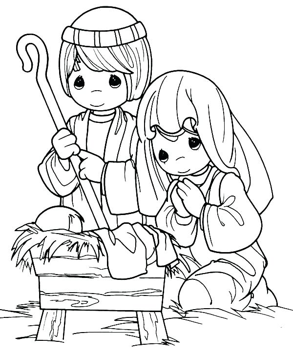 600x726 Coloring Pages Baby Jesus Click To See Printable Version Of Baby