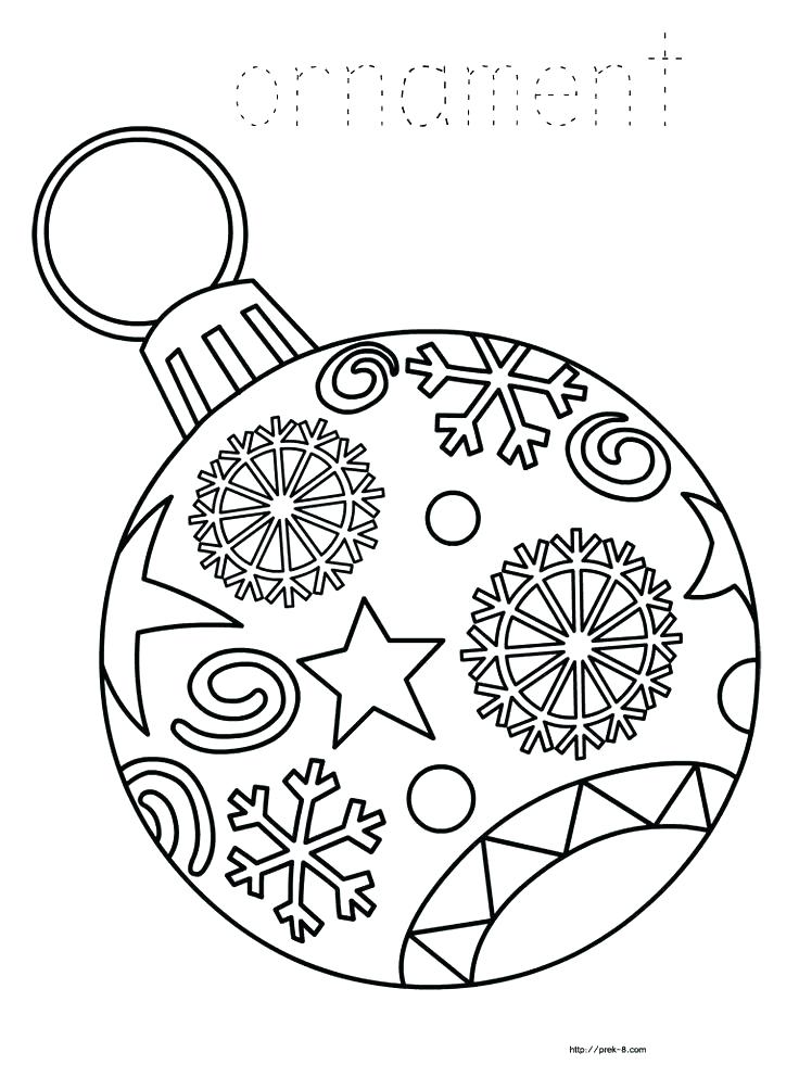 736x981 Christmas Decorations Coloring Pages Coloring Book Ornament