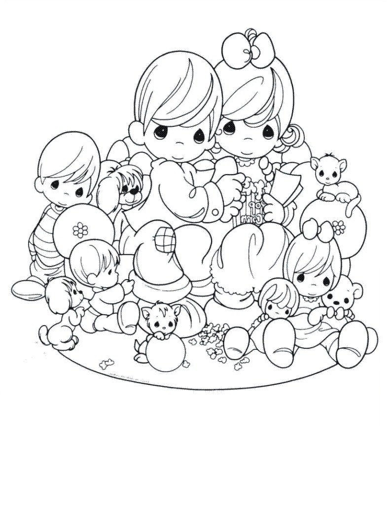 791x1050 Awesome Precious Moments Christmas Coloring Pages Coloring Baby
