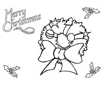 360x300 Printable Christmas Coloring Pages