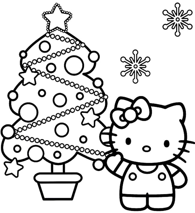650x710 Christmas Cat Coloring Pages