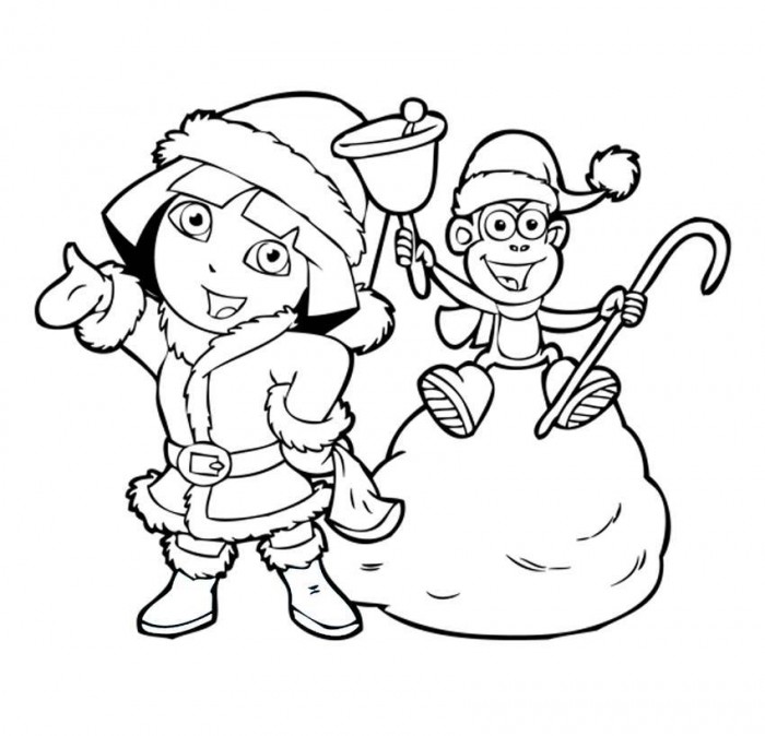 700x674 Free Printable Disney Christmas Coloring Pages Color Bros