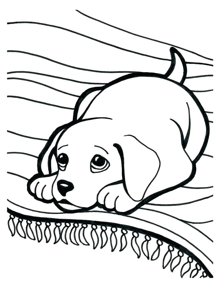 736x960 Christmas Coloring Pages Puppy And Ribbon Puppies Page Free