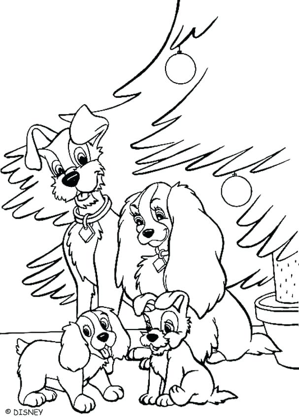 607x850 Christmas Puppy Coloring Pages To Print