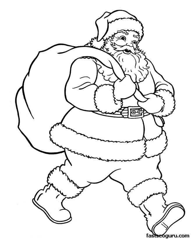 670x820 Coloring Pages Of Santa Christmas Santa Claus