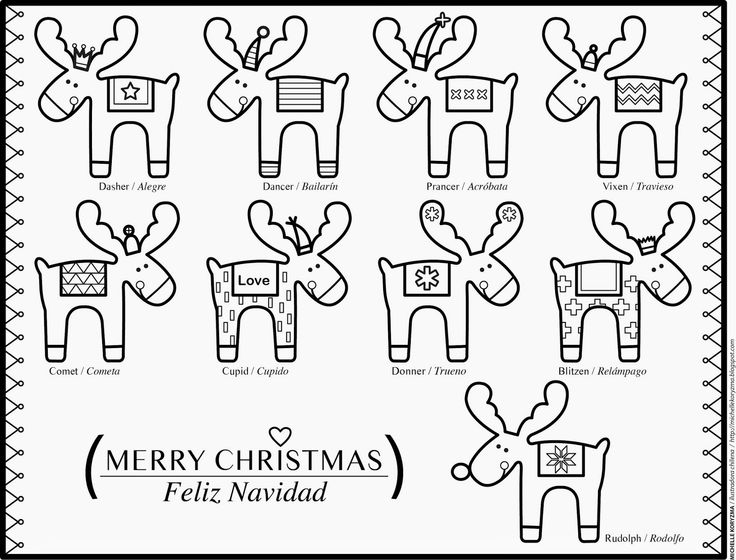 Christmas Coloring Pages Spanish