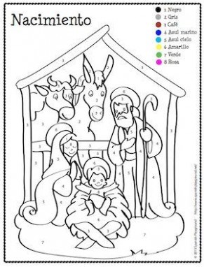 291x382 Spanish Christmas Color By Number Spanish Christmas . @ Just