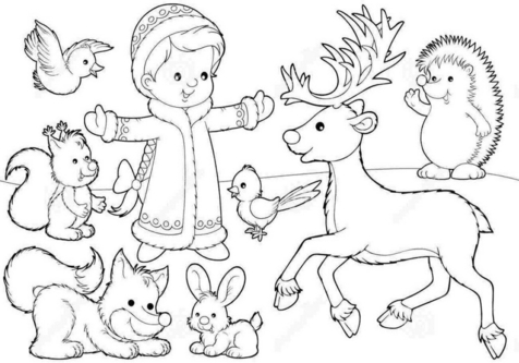 476x333 Deer Coloring Pages Baby Clipart Panda Images