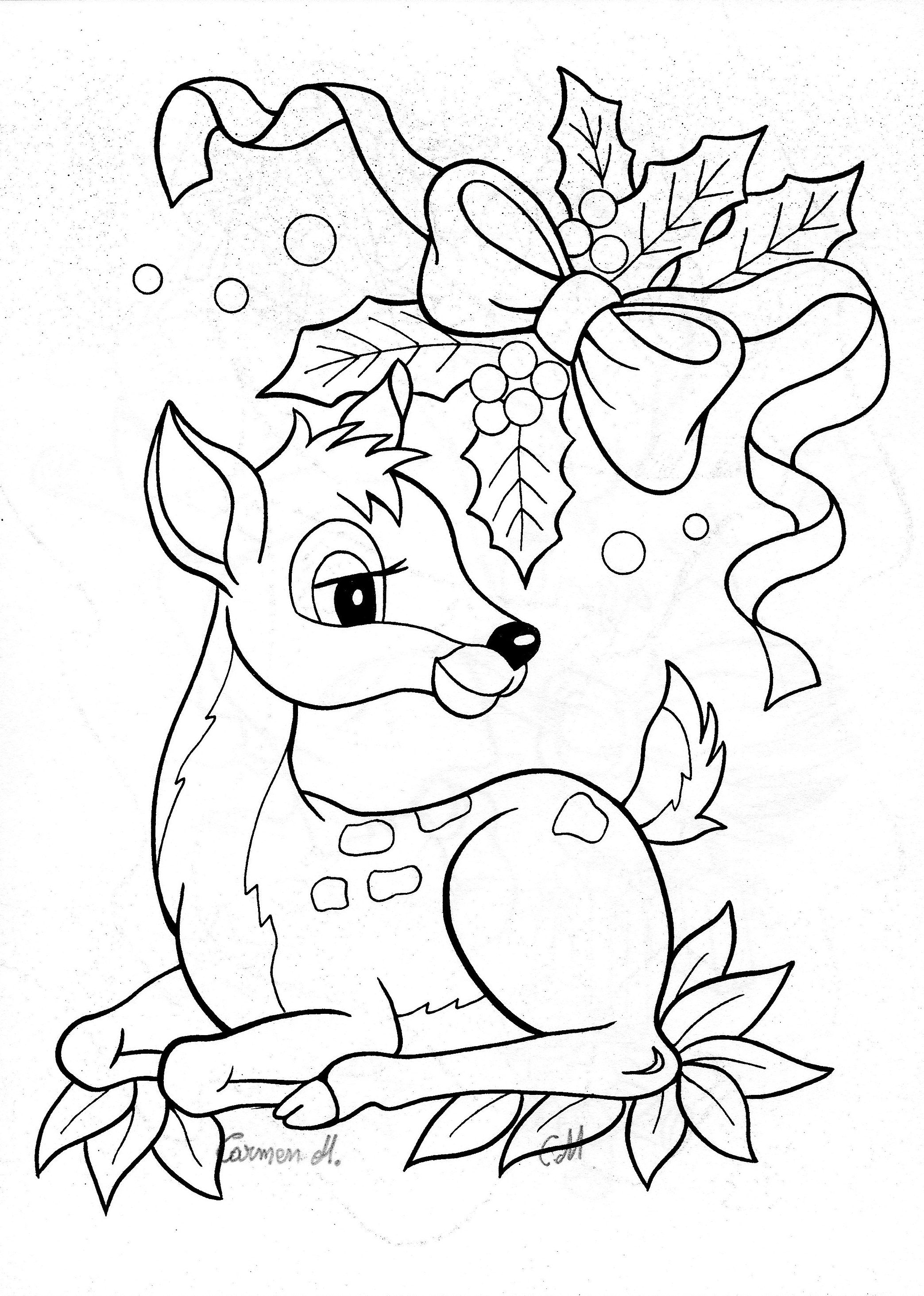 2087x2926 Colour It, Sew It, Trace It, Etc. Christmas, Bambi, Deer