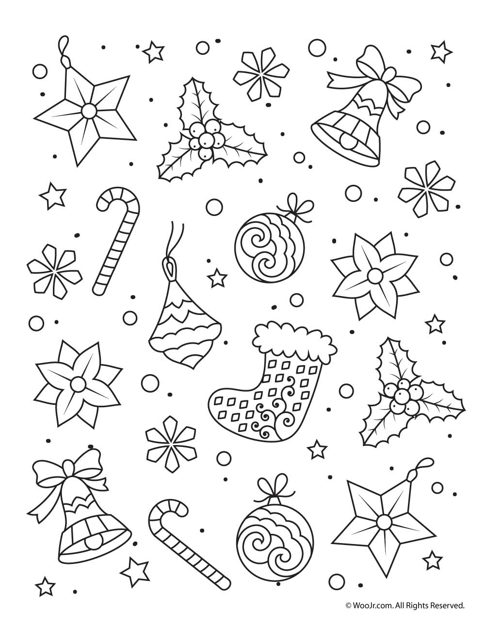 1000x1294 Easy Adult Coloring Page For Christmas Woo! Jr. Kids Activities