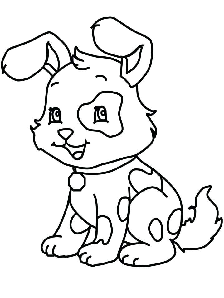 718x957 Dog Color Pages Puppy Dog Coloring Pages Able For Good Christmas
