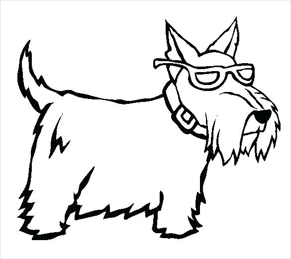 585x521 Christmas Dog Coloring Pages Dog Coloring Pages Free Dog Templates