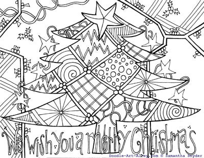 400x311 Christmas Coloring Pages Art Lets Doodle Coloring Pages To Print