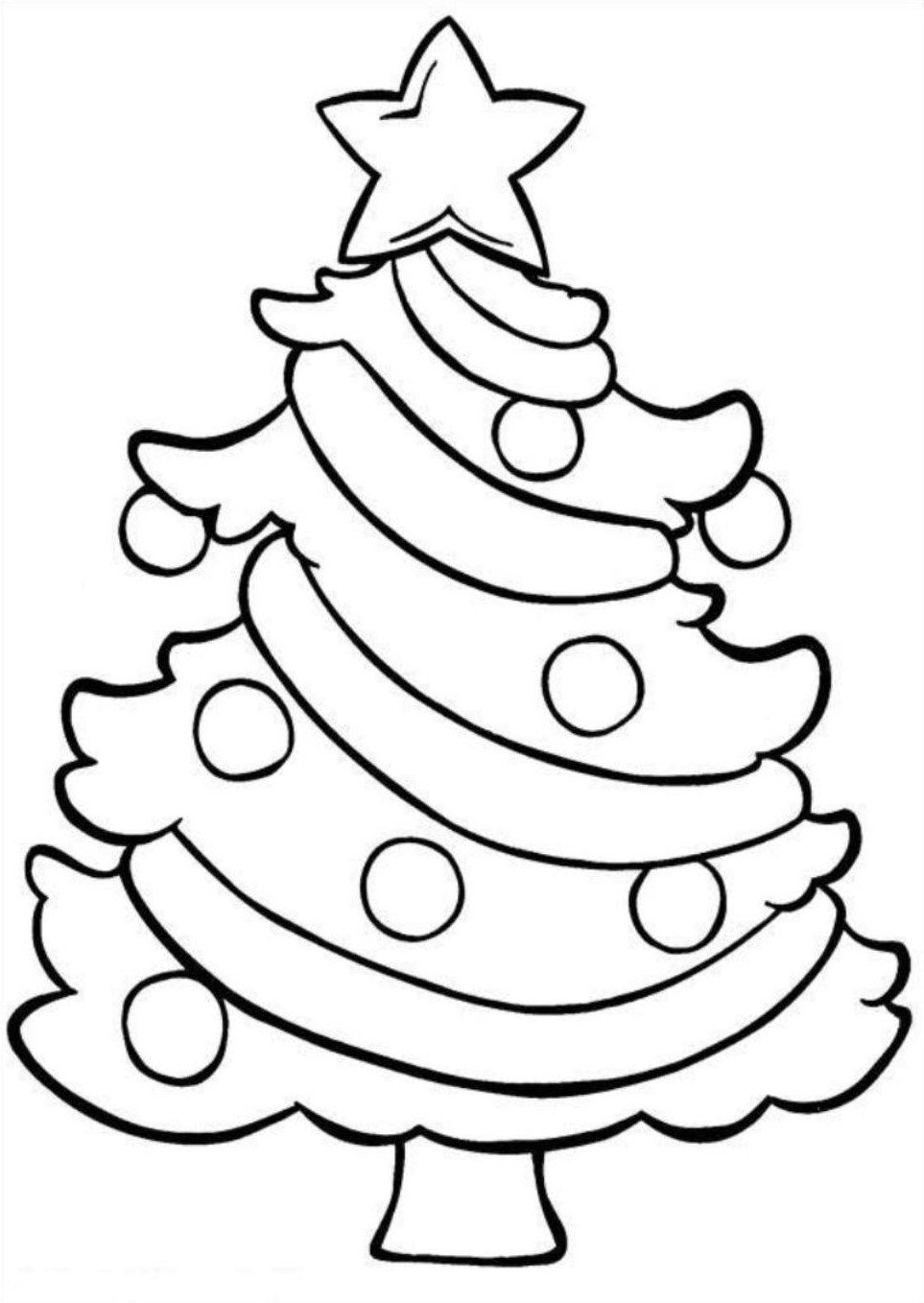 963x1358 Coloring Pages Christmas Tree Easy E1449689938358