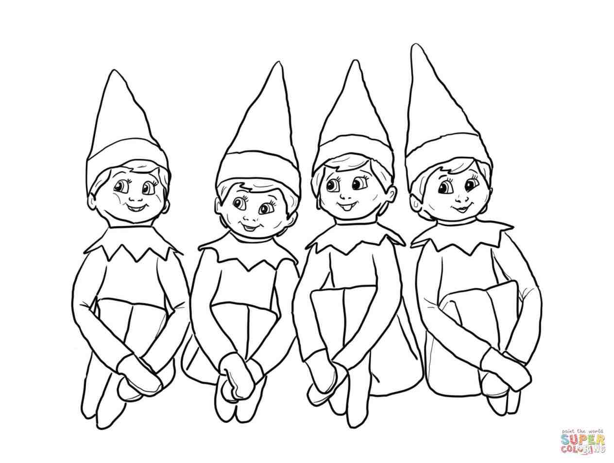 1264x954 Fresh Christmas Elf Coloring Pages Printable On The Shelf Page