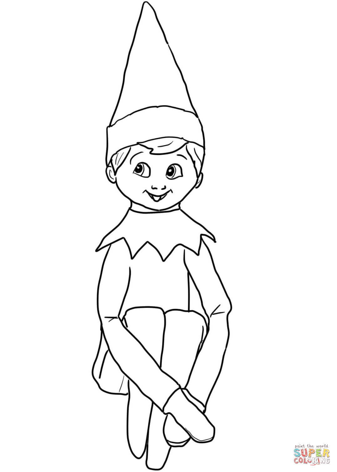 1078x1510 Elf On The Shelf Coloring Page Printable Coloring Pages