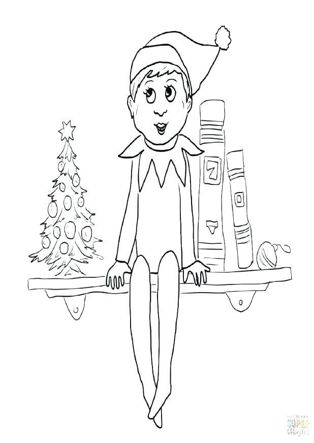 618x872 Christmas Elf Coloring Pages Free Printable Elf Coloring Page