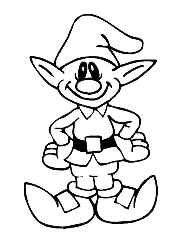 595x815 Printable Cute Elves Christmas Coloring Pages Christmas