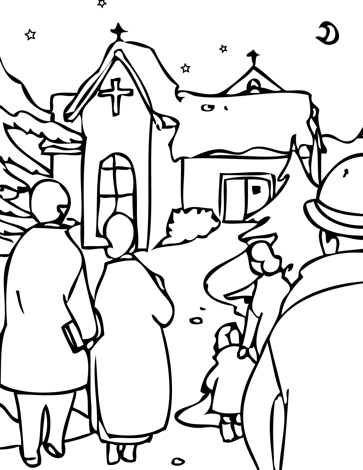 1275x1650 Christmas Eve Coloring Page
