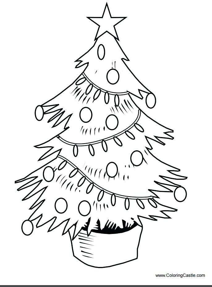 686x930 Plain Christmas Tree Coloring Page Plain Christmas Tree Coloring