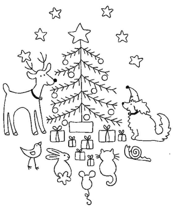 688x813 Animal Christmas Eve Coloring Page Christmas Eve
