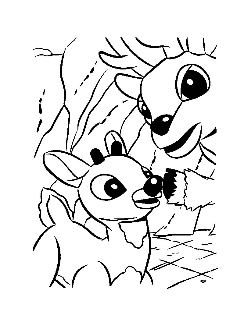 800x1034 Rudolph's Family Coloring Pages